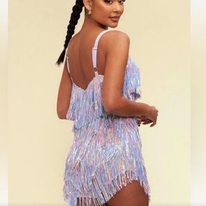 Sequin fringe dress Taylor swift eras tour sparkly lover fearless speak now